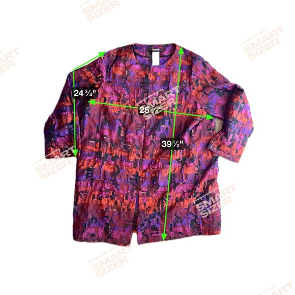 Italy Abstract Artsy Jacket Womens‎ Size 20 Art Wear Lagenlook Lightweight Party - Picture 2 of 6